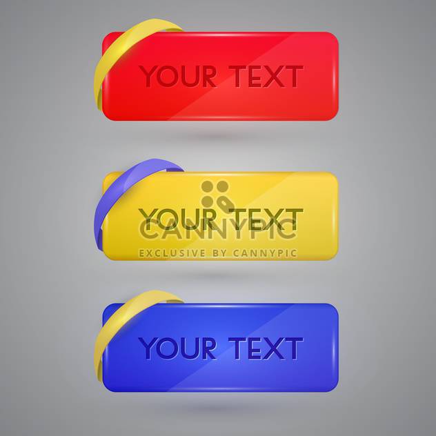 Vector set of colorful banners with sample text - Free vector #128846
