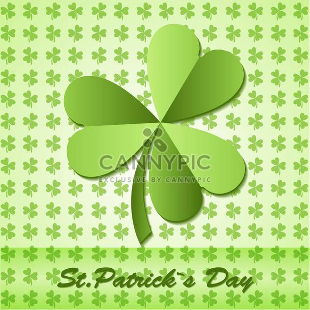 Shamrock on clover background for St Patrick's Day - Free vector #128856
