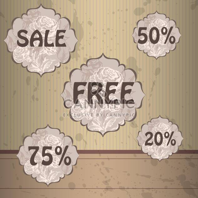 set of vector shopping sale labels - Free vector #129036