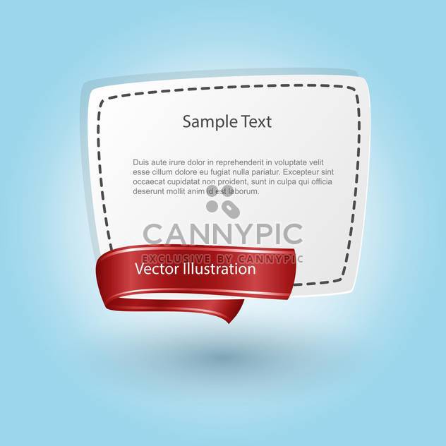 vector blank banner with ribbon - vector gratuit #129196 