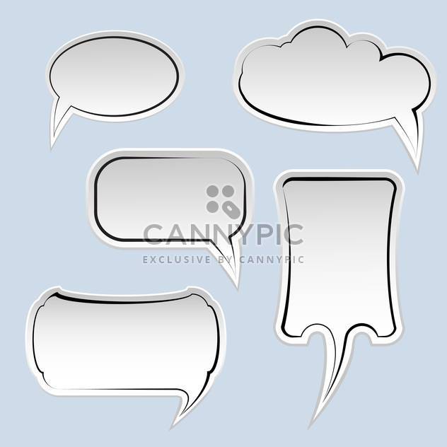 Speech and thought bubbles with space for text on blue background - vector #129576 gratis