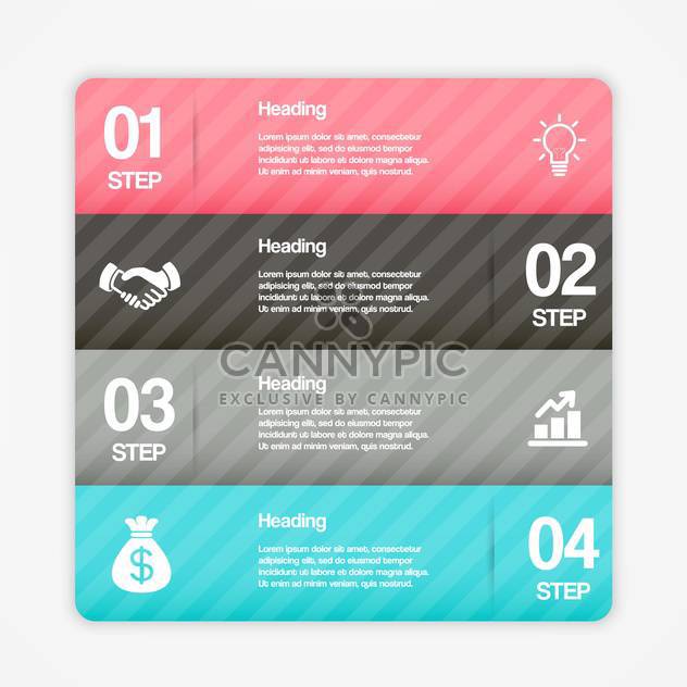 Vector business infographic banner with numbers and options - vector gratuit #129886 