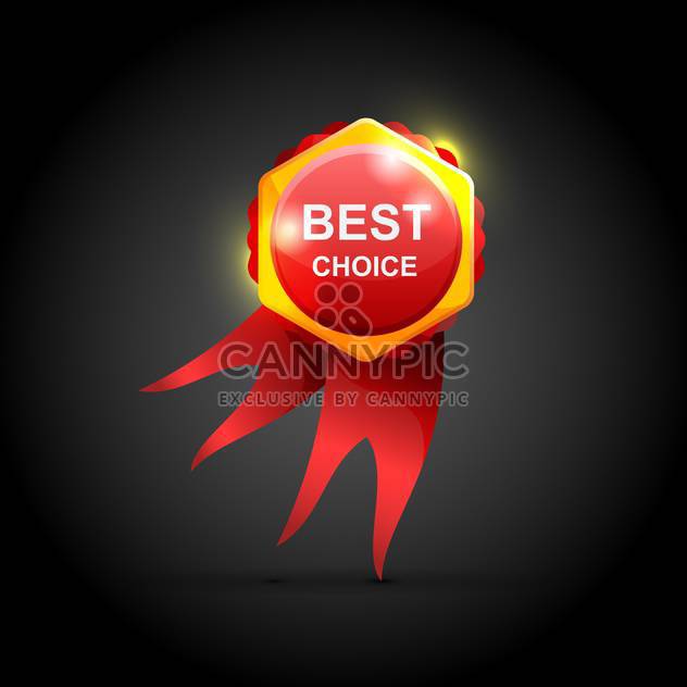 Vector best choice red label with ribbons - Free vector #129946