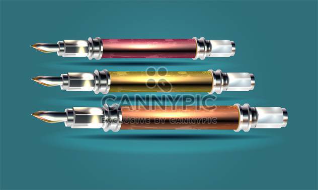 vector set of ink pens - vector #130256 gratis