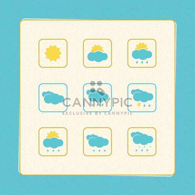 Set with Weather Vector Icons - Kostenloses vector #130386