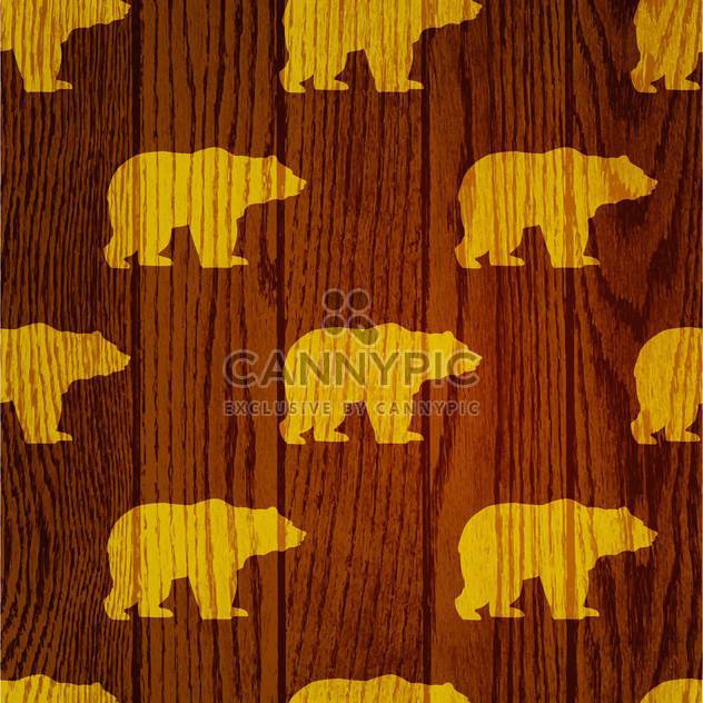 bear animal wooden background - vector gratuit #130506 