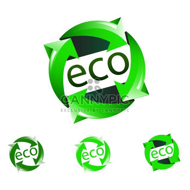 Vector nature eco icons on white background - Free vector #130606