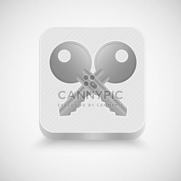 Vector illustration of two metal keys on grey background - vector #130676 gratis