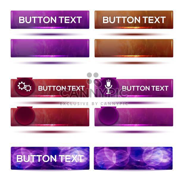 vector set of web buttons on white background - vector gratuit #130806 