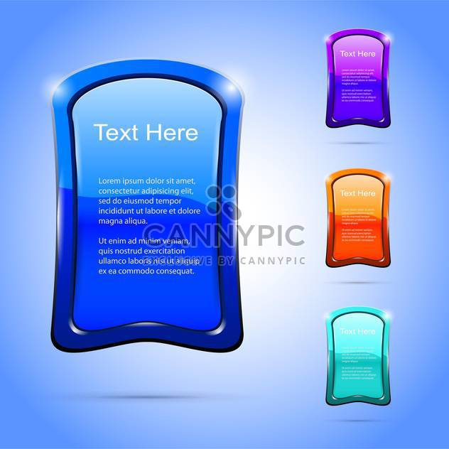 Vector glossy banners with text place - vector gratuit #130816 