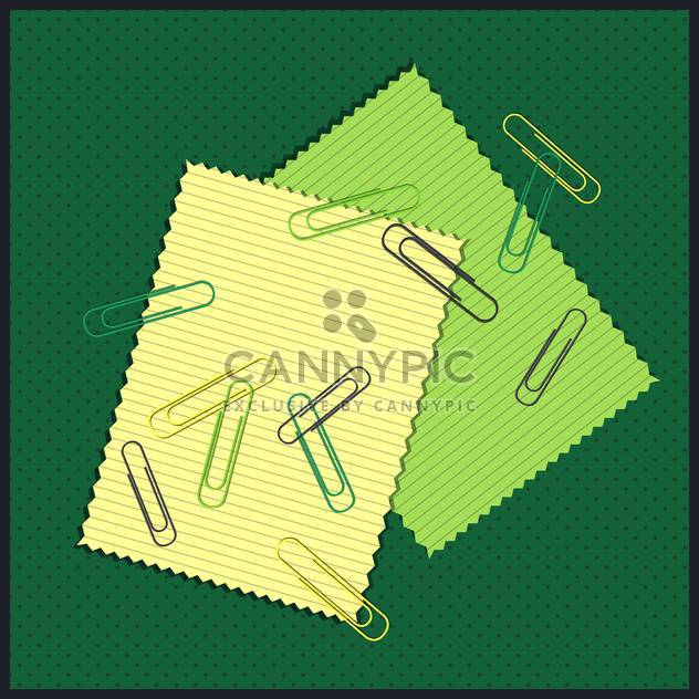 Papers with colored paper clips vector illustration - Kostenloses vector #130996