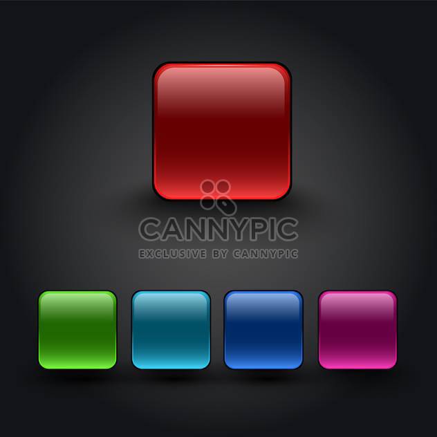 Vector color square buttons - vector #131176 gratis