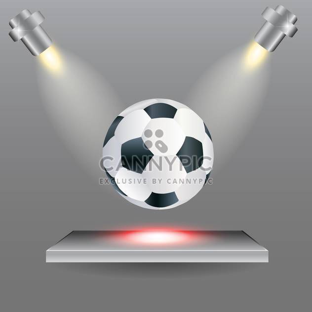 Football ball on stage with lights from the sides - Free vector #131336