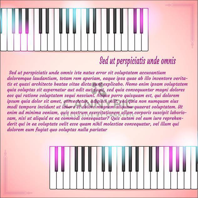 Musical background with piano keyboard - Free vector #131526