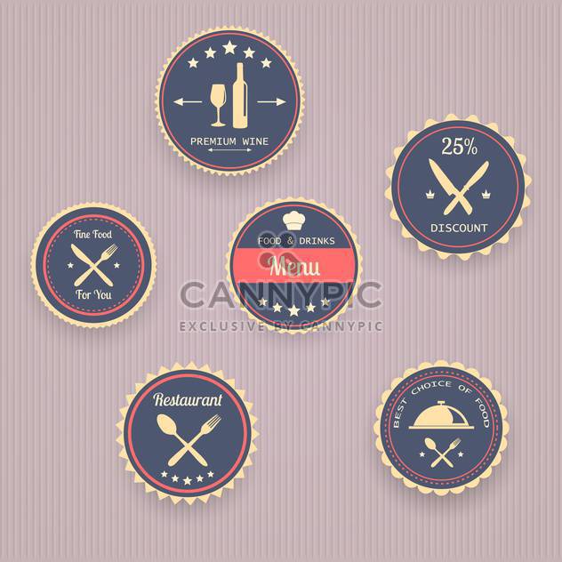 Set of icons of menu in vintage style - vector gratuit #131536 
