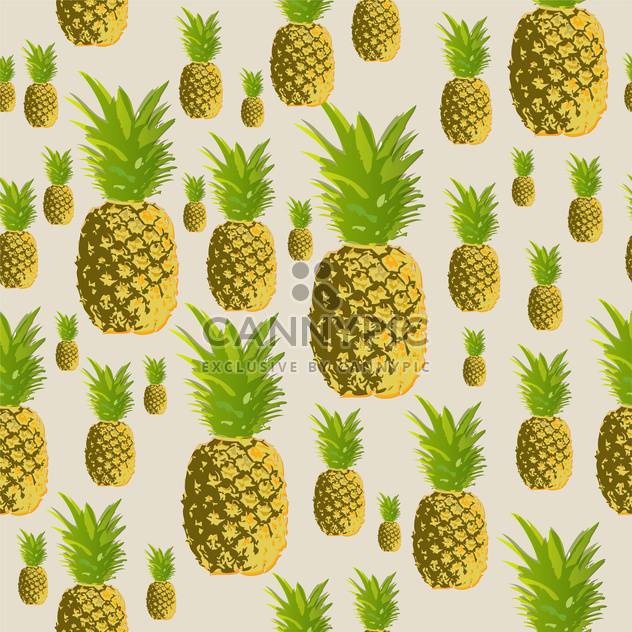 Vector seamless background with pineapples - бесплатный vector #131746