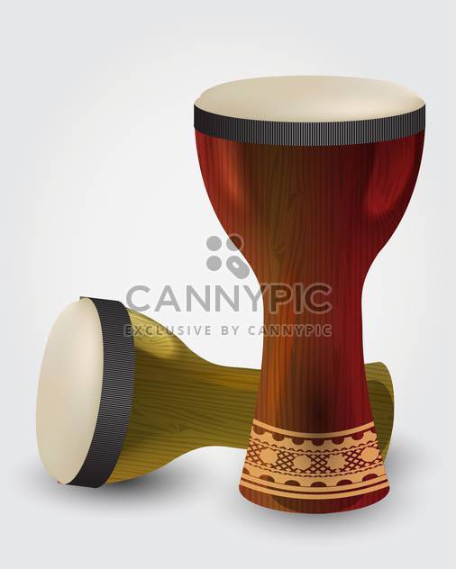Percussion drums illustration on white background - vector gratuit #131766 
