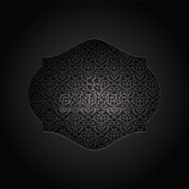 Vintage frame with seamless pattern inside on black background - Free vector #132136