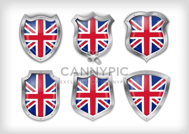 Different icons with flags of Great Britain,vector illustration - Kostenloses vector #132376