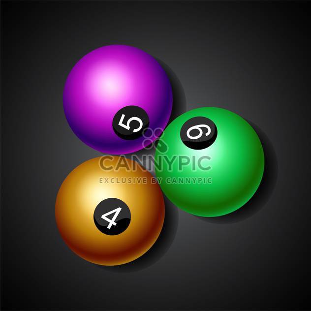 billiard game balls illustration - vector gratuit #132786 