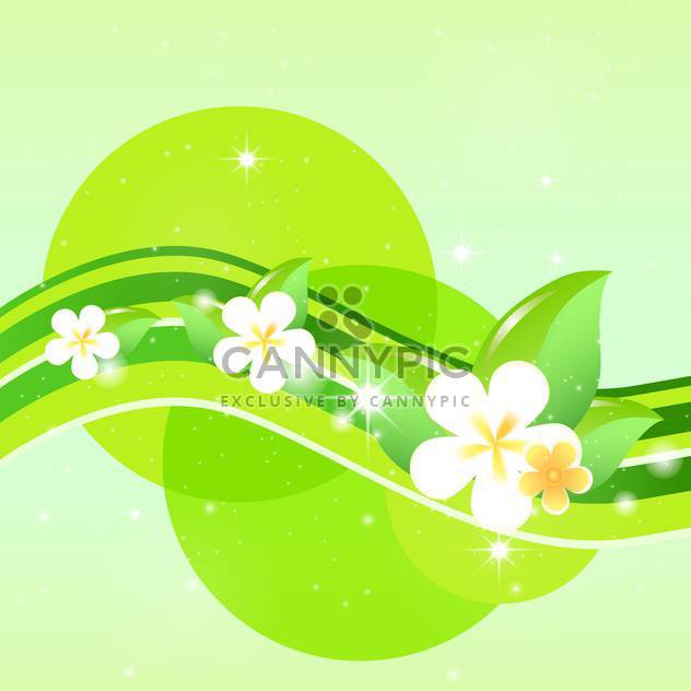 spring green floral background - vector gratuit #132816 