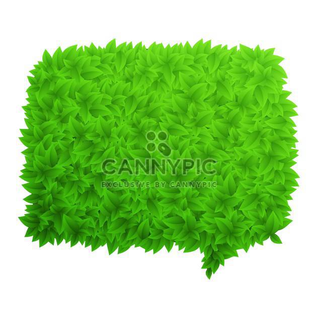 green foliage speech bubble - vector gratuit #132966 
