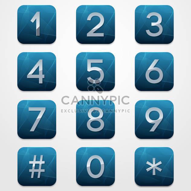 numerical telephone keypad background - vector gratuit #132976 