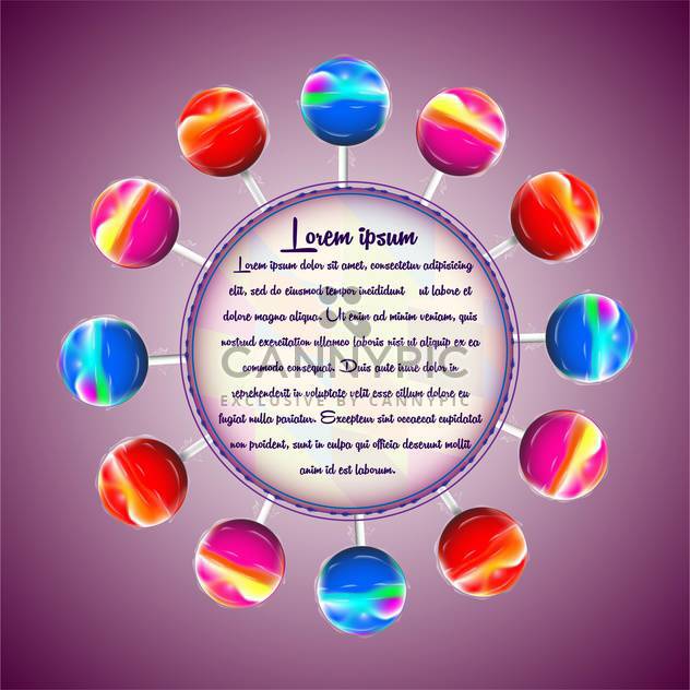 vector illustration of colorful lollipops - Kostenloses vector #133096