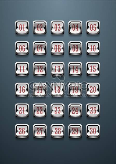 set of figures on mechanical scoreboard - бесплатный vector #133146