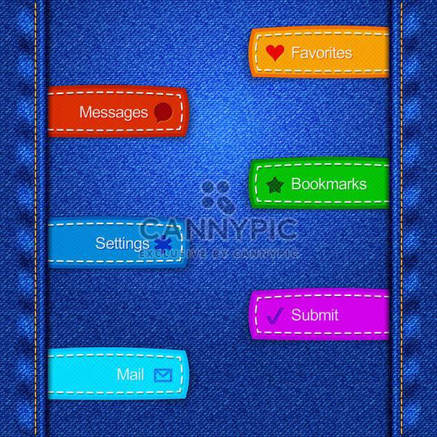 vector set of banners with inscriptions - vector gratuit #133586 