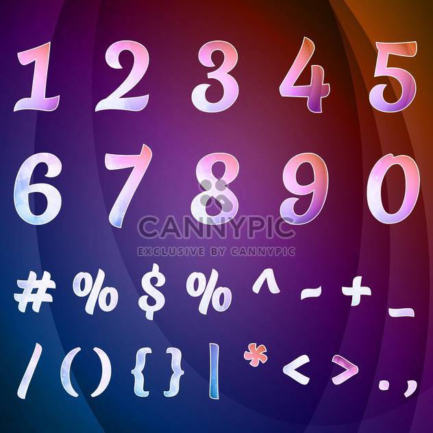 vector set of numbers collection - бесплатный vector #133656