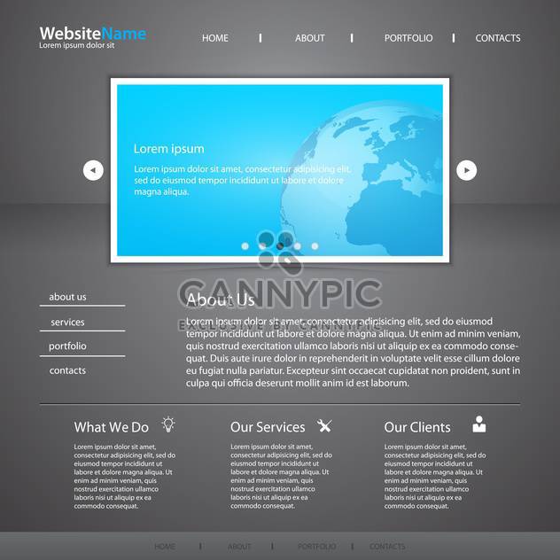 vector template of abstract website design - Free vector #133696