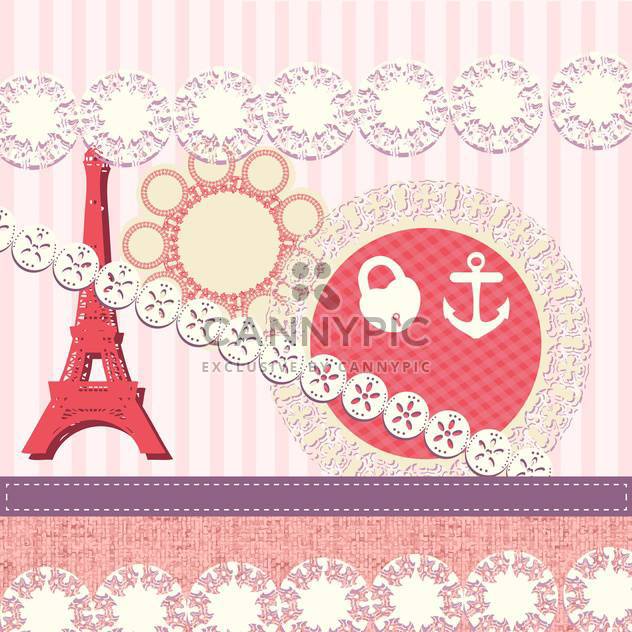 scrapbook elements in french style - Free vector #133946