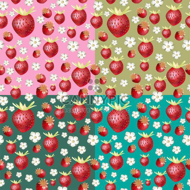 ripe summer red strawberry background - бесплатный vector #134546