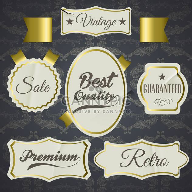 set of labels for best quality items - vector gratuit #134596 