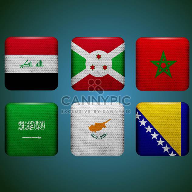 world countries vector flags - vector gratuit #134756 