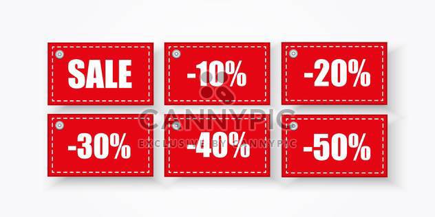 vector background with squares sale labels - Free vector #134876