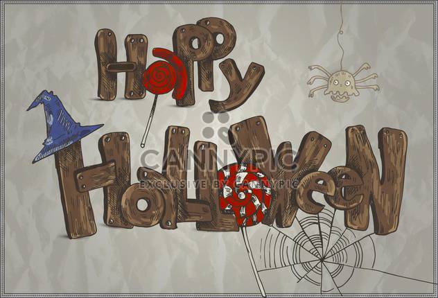 Happy Halloween holiday card with candies - бесплатный vector #135306